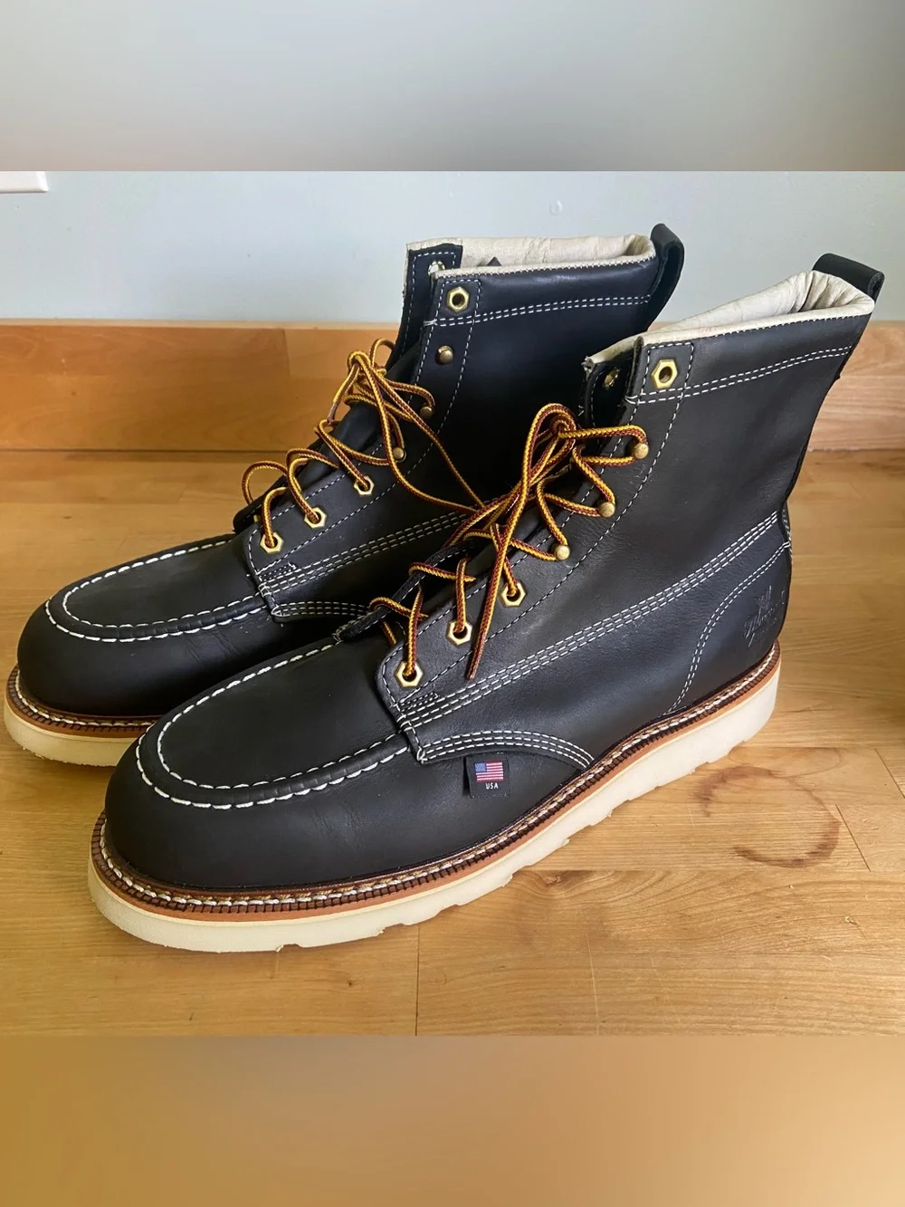 Thorogood American Heritage 6” Black Moc-Toe Sz 13 New w/ Box